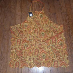 100% Cotton Paisley Print Kitchen Apron